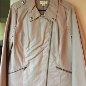 Pleather bomber jacket